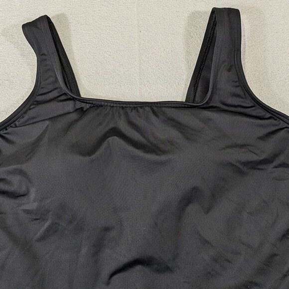 Lands' End Swimsuit Womens 16W Black One Piece Full Coverage Modest Beach - Picture 3 of 9